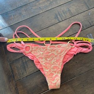 Beach Bunny gunpowder and lace bikini bottoms